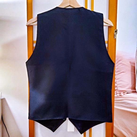 5-button Black Dress Vest - Picture 2 of 5